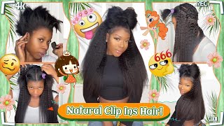 Clip Ins On Short Natural Hair!Easy & Friendly Hairstyle For Blackgirls Ft. #Ulahair
