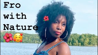 How To: Afro Hairstyle Natural Black Woman Medium Length 4C 4A Hair#Naturalhairjourney