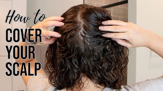 How To Cover Your Scalp | Thin Curly Hair Styling Techniques