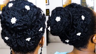 Bridal Hairstyle For Black Women | Bridal Bun | Faux Updo