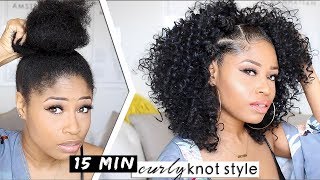 Easy 15-Min Knotted Curly Style!  | Hair How-To