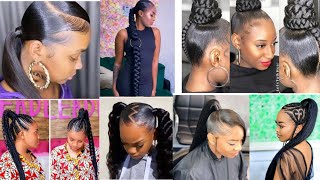 New & Latest  Sleek Ponytail Hairstyles For Black Women 2022 #Ponytailhairstyles #Sleek Ponytail