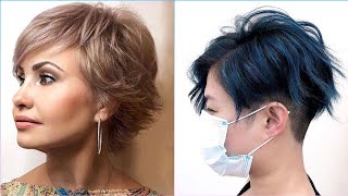 Pixie Haircut For Fine Thin Hair Over 50 Women | Layered Bob-Pixie Hairstyles Top Trending 2022