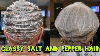 New Latest Salt And Pepper Hair Styles Ideas For 60+Black Women