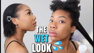 Wet Hair Look For Curly Hair - Natural Hair Styles For Black Women With 4B And 4C Hair!