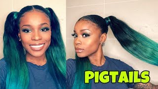 How To: Slay Two Ponytails W/ Weave | No Glue - K Collection Hair