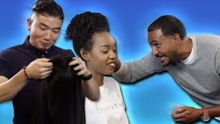 Men Do Black Women'S Hair For The First Time