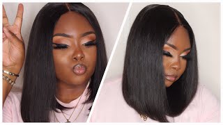 Soft Glam Makeup Tutorial| Neutral Eyeshadow/ Black Women Ft Donmily Hair