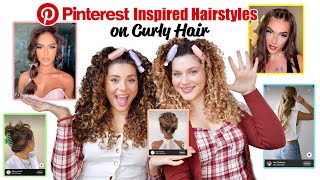 Trying 5 Straight Hair Styles From Pinterest On Our Curly Hair