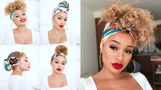 4 Easy Ways To Tie A Headscarf (Summer Hairstyles)