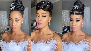 3 Easy Bridal /Wedding Updo'S/ Protective Hairstyles  On 4C Natural Hair /2020/2021Tupo1
