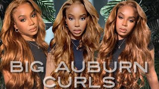 Best Auburn Ginger Frontal Wig Install With Curls! (For Beginners) | Incolor Wig | Alwaysameera