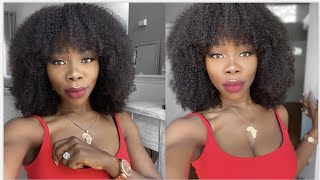 Best No Glue, Natural Coily Lace Wig Ever | Black Girl Magic With Her Given Hair.