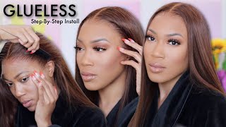 Natural Hd Lace Wig Install |  Brown Hair Color