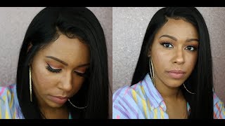 This Hairline Tho! | Light Yaki Indian Remy Hair Glueless Lace Front Wigs[Lfw05]  | Rpghair.Com