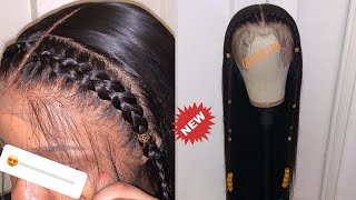 How To Do 2 Goddess Braids On Frontal Wig Ft Dola Hair Mall | Sam Iam