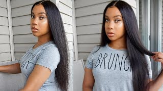 Best Affordable Straight 4*4 Lace Frontal Wig | Ft Yolissahair.Com