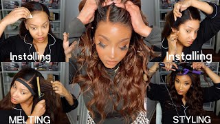The Ultimate Melted Hairline Start To Finish| Frontal Wig Install Ft. Myfirstwig