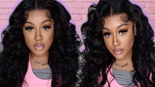 Voluminous Bombshell Curls Tutorial | *Must Have* Thick Straight Hd Lace Front Wig | Asteria Hair
