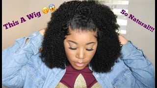 This Looks So Natural  | Affordable Afro Kinky Curly Lace Front Wig | Myquality Hair