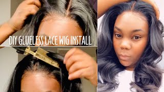 Diy Glueless Lace Wig Install| No Molded Bald Cap | Ft. Ali Grace Hair