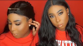 How To Make A $30 Synthetic Wig With No Lace Look Realistic | Freetress Equal Freedom Lace Part Wig