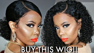 What Wig Most Natural Curly Lace Wig No Baby Hair |Beginner Friendly Pre Plucked Hairline |Tastepink