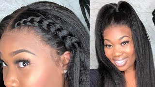 Installing & Styling The Most Natural Looking Lace Frontal Wig Ft. Rpghair Kinky Straight Hair