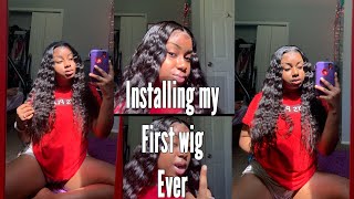 Installing Lace Front Wig For The First Time ! Ft Joleiny Hair