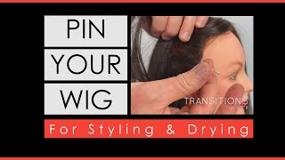How To Pin Your Lace Front Wig On A Mannequin Head For Styling And Drying