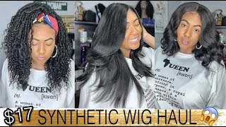 I ❤️ Natural Looking Wigs! Under $50 Synthetic Lace Front Wig Try On With Me | Bobbi Boss Emmalynn