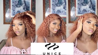 13X4 Jerry Curl Lace Front Wig Install With Pre Plucked Review | Curly Wig Install | Unice Hair