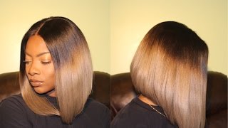 Grey Ombre Bob Full Lace Wig | Ozo Wigs Review