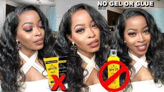 New‼️ No Glue No Gel Glueless Lace Front Wig Install No Got 2 Be Glue No Elastic Band Ft. Wequeen