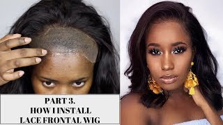 How To Install A Lace Frontal Wig| Stocking Cap| Got2B Glue