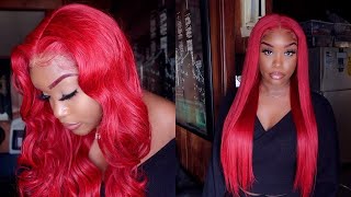 Flawless Invisible  Lace Wig Install | Affordable Red Wig No Dye Bleach Needed X Celie Hair