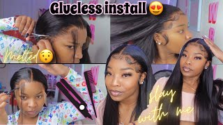 How To Achieve A Secure & Melted Glueless Wig Install | 30 Inch Hd Lace Wig Ft. Westkiss Hair