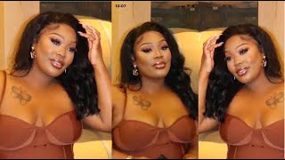 Natural Thick Bouncy Hair!  Water Wave Lace Front Wig Install Ft Klaiyi Hair
