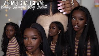 A Chaotic Hair Grwm: Melted Kinky Straight Lace Front Wig Install Ft Slove Hair | Oré Otun