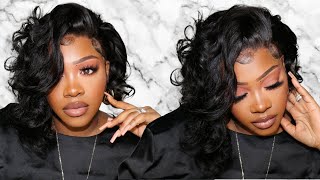 Bombshell Body Wave Short Lace Frontal Wig | Gorgeous Curls | Luvme