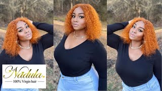 New 2022 Nadula Hair Review | Brazilian Curly Ginger Orange Closure Wig | Stacey Reneé