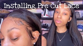 How To Install A Precut Lace Frontal For Beginners! Ft. Alipearl Wig