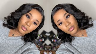 Short Everyday 14 Inch High Density Lace Front Wig|Victoriaswig