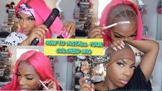 How I Install My Lace Frontal Colored Wigs| The Barb Life| Kennysweets