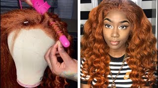 Ginger Kinky Straight Lace Frontal Wigs (Lavy Hair)