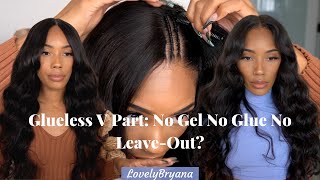 Glueless V Part Thin Part Wig: No Gel No Glue No Leave-Out? | Unice X Lovelybryana