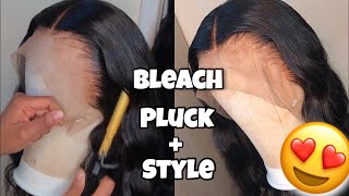How To: Bleach Knots, Pluck And Style Lace Front Wigs | Ft Adorable Hair | Abygaell Ansuaa