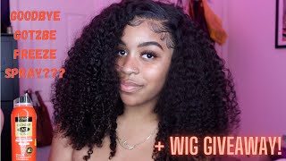 Kinky Curly Wig Install Using Ebin Wonder Lace Bond + 10K Wig Giveaway (Closed) | Ft. Isee Hair