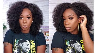 Natural + Affordable  | Best Beginner Afro Kinky Curly Lace Front Wig | Myqualityhair | Kie Rashon