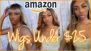 Testing Cheap Amazon Wigs Under $25 | Harrahmoet